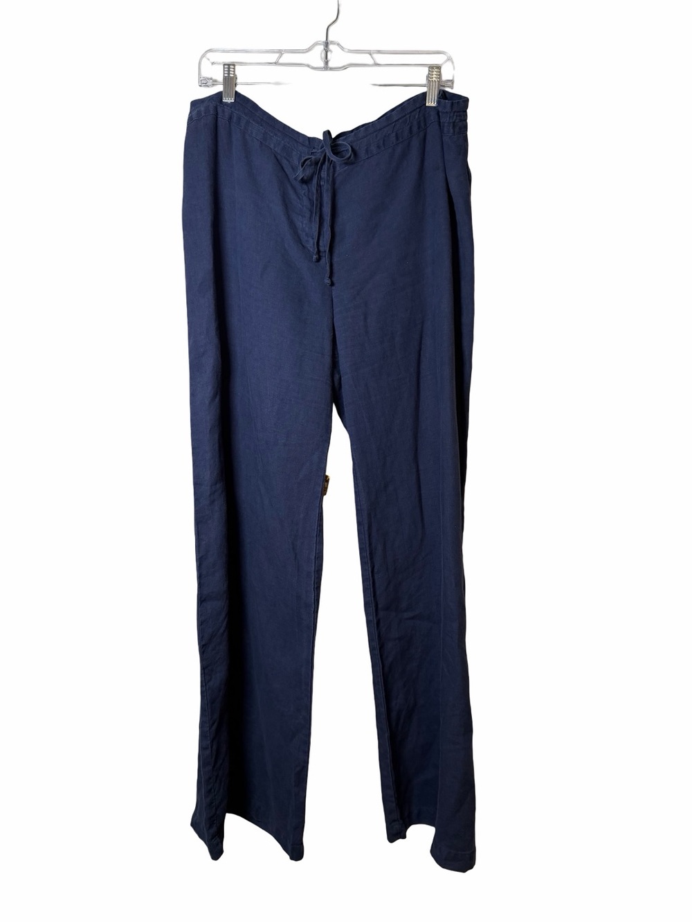 Love & Liberty by Johnny Was 100% Linen Wide Leg Drawstring Pants L - Picture 3 of 10